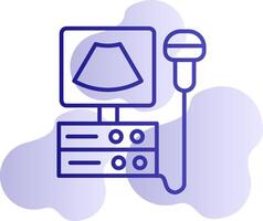 icono de vector de máquina de ultrasonido