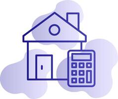 House Cost Calculator Vector Icon