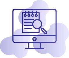 File Search Computer Vector Icon