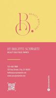 Pink Yellow Minimalist Boutique Business Card template