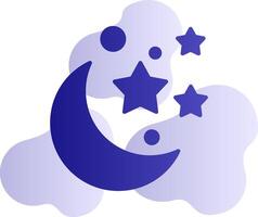 Moon And Stars Vector Icon