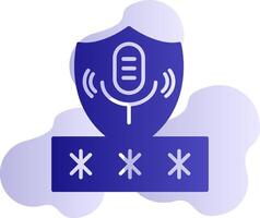 Voice Access Security Vector Icon