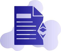Ethereum Document Vector Icon