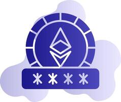 ethereum contraseña vector icono