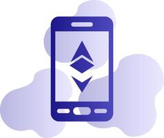 Ethereum Smartphone Vector Icon