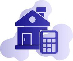 casa costo calculadora vector icono
