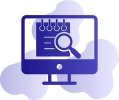 File Search Computer Vector Icon