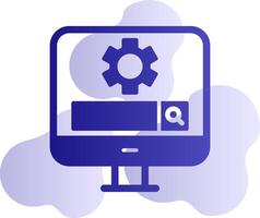 Computer Search Engine Vector Icon