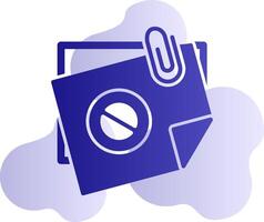 Sticky Notes Ban Vector Icon