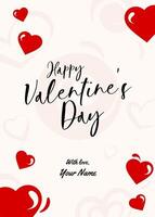 Valentine Theme Greeting Cards template