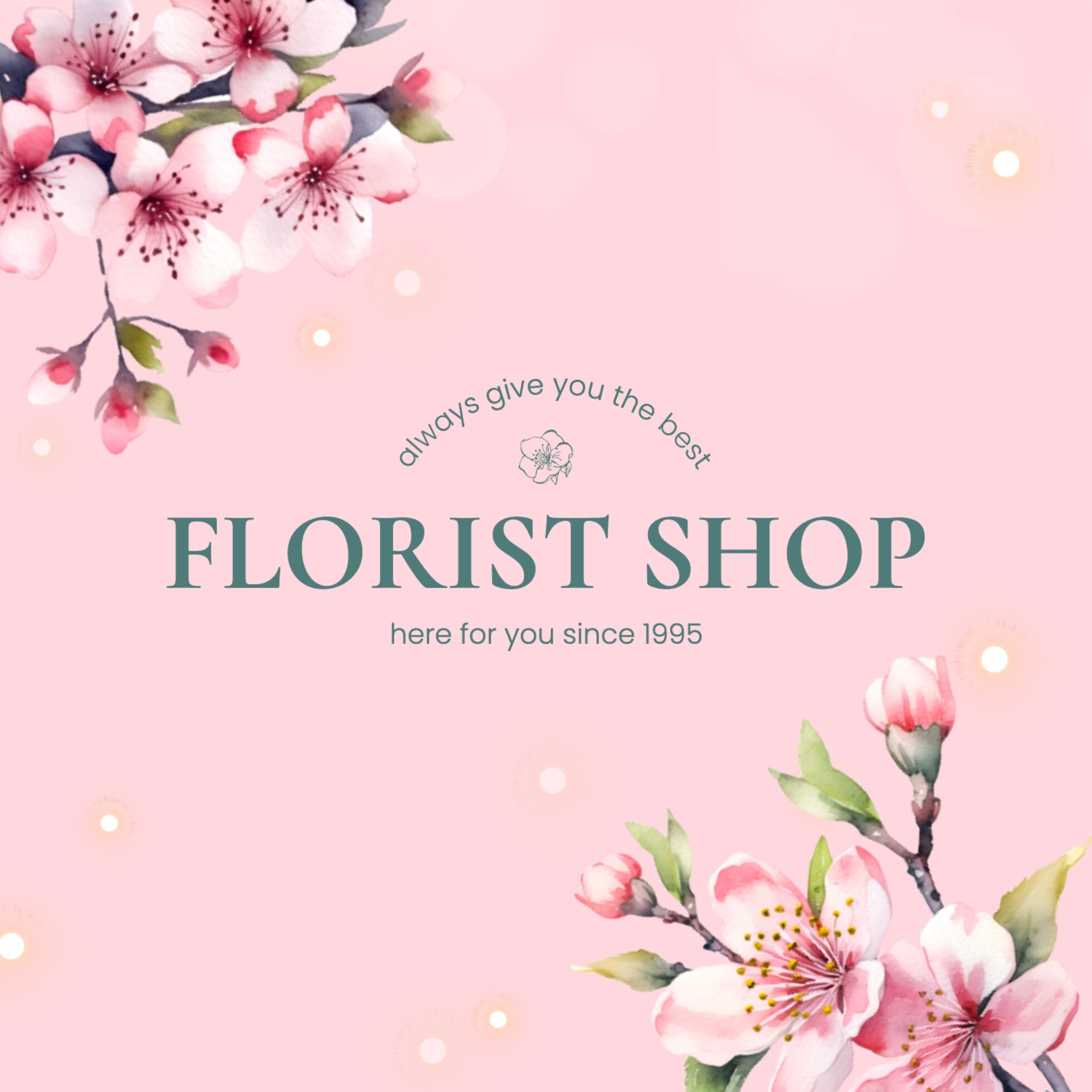 Pink Themed Florist Business Card