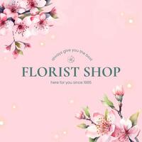 Pink Themed Florist Business Card template