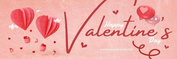 Happy Valentines Day Twitter Header template