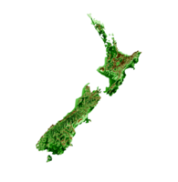 New Zealand 3D map Geography Cartography and topology map 3D illustration png