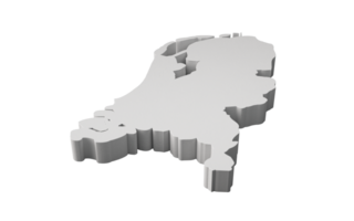 Nederland 3d kaart aardrijkskunde cartografie en topologie kaart 3d illustratie png