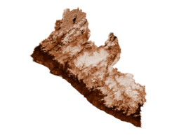 kaart van Liberia in oud stijl, bruin grafiek in een retro stijl wijnoogst stijl. hoog gedetailleerd 3d illustratie png