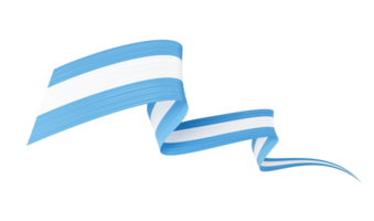 3d vlag van Argentinië 3d golvend glimmend Argentinië lint, 3d illustratie png