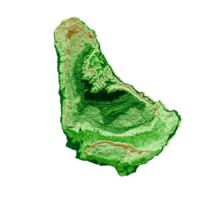 barbados mapa topográfico 3d mapa realista color 3d ilustración png