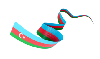 3d bandeira do Azerbaijão 3d acenando Azerbaijão fita bandeira, 3d ilustração png