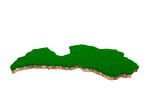 letonia mapa suelo tierra geología sección transversal con hierba verde y roca suelo textura 3d ilustración png