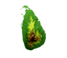 sri lanka mapa sombreado alívio cor altura mapa 3d ilustração png