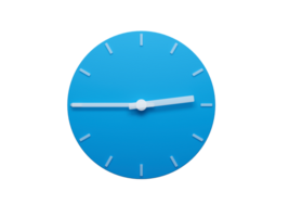 Minimal Clock time Two Forty Five 3d illustration png