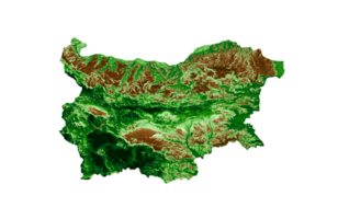 bulgarije topografisch kaart 3d realistisch kaart kleur 3d illustratie png