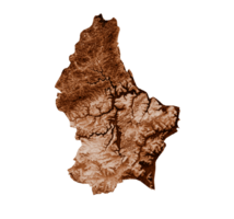 mapa do luxemburgo em estilo antigo, gráficos marrons em estilo vintage estilo retrô. alta ilustração 3d detalhada png