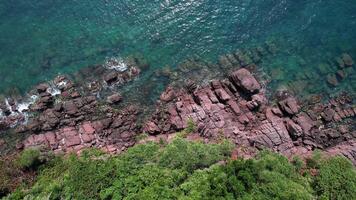 Aerial Coastal Landscape with Clear Waters video