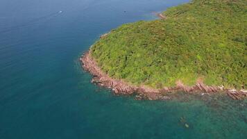 Tropical Island Aerial Coastline Paradise video