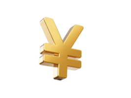 The yen symbol is in tinted composition. Horizontal composition with copy space. 3d illustration png