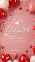 Peach Simple Valentine Instagram Story Collection template