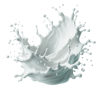 blanco Leche chapoteo en transparente antecedentes png