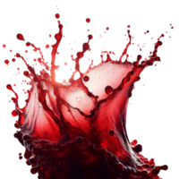 Spritzer ein fallen von Blut oder Wasser und rot Tinte isoliert auf ein transparent Hintergrund png