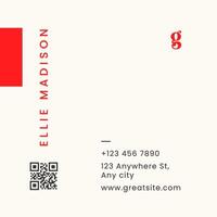 Red Simple Valentine Business Card template