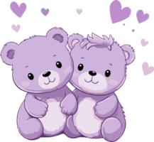 Purper teddy beer vrienden png