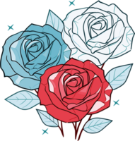 Stylized Trio Roses png