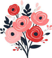 dibujos animados floral ramo de flores diseño png
