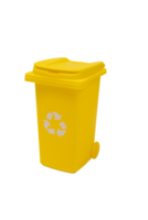 geel uitschot kan met recyclebaar deksel geïsoleerd Aan een transparant achtergrond. png