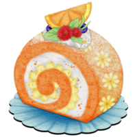 arancia rotolo torta png