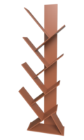 wooden realistic blank Bookshelf rendering png
