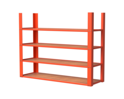 3D Rendering of Warehouse Shelf or Industrial rack png