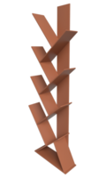 wooden realistic blank Bookshelf rendering png