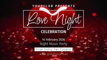 Love Night Party X / Twitter Post template