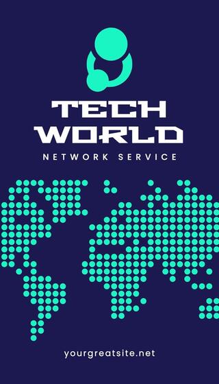 Network Service Business Card Template