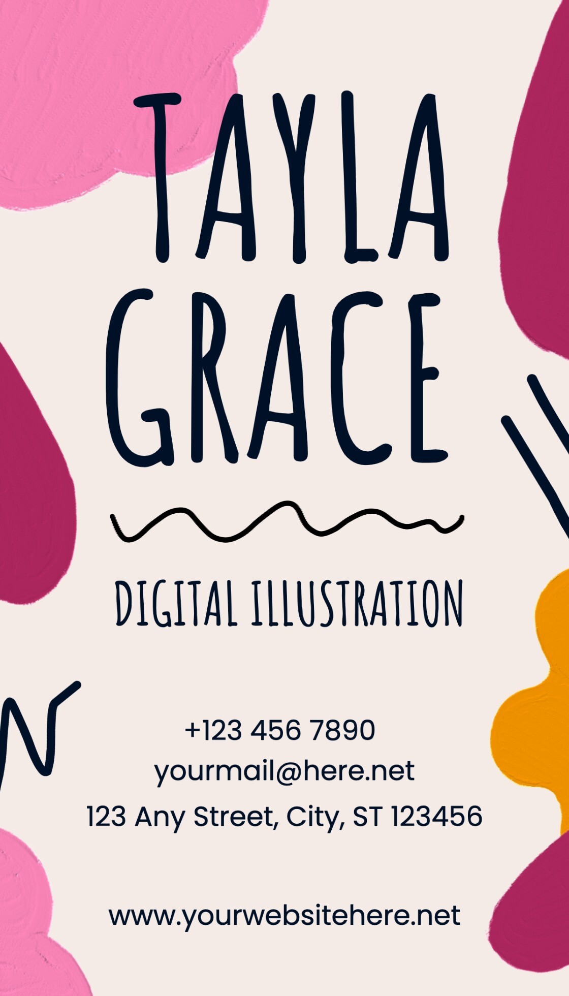 Digital Illustration Business Card Template