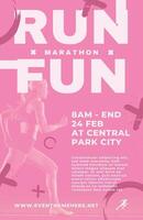 Pink Fun Run Poster Template