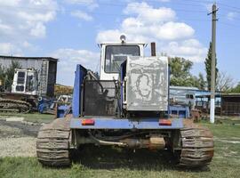 Combine harvesters. Agricultural machinery. photo