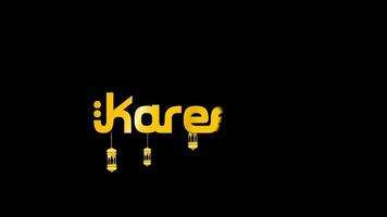 Ramadan Kareem animated text in gold color. suitable for intro footage celebrating Ramadan. video