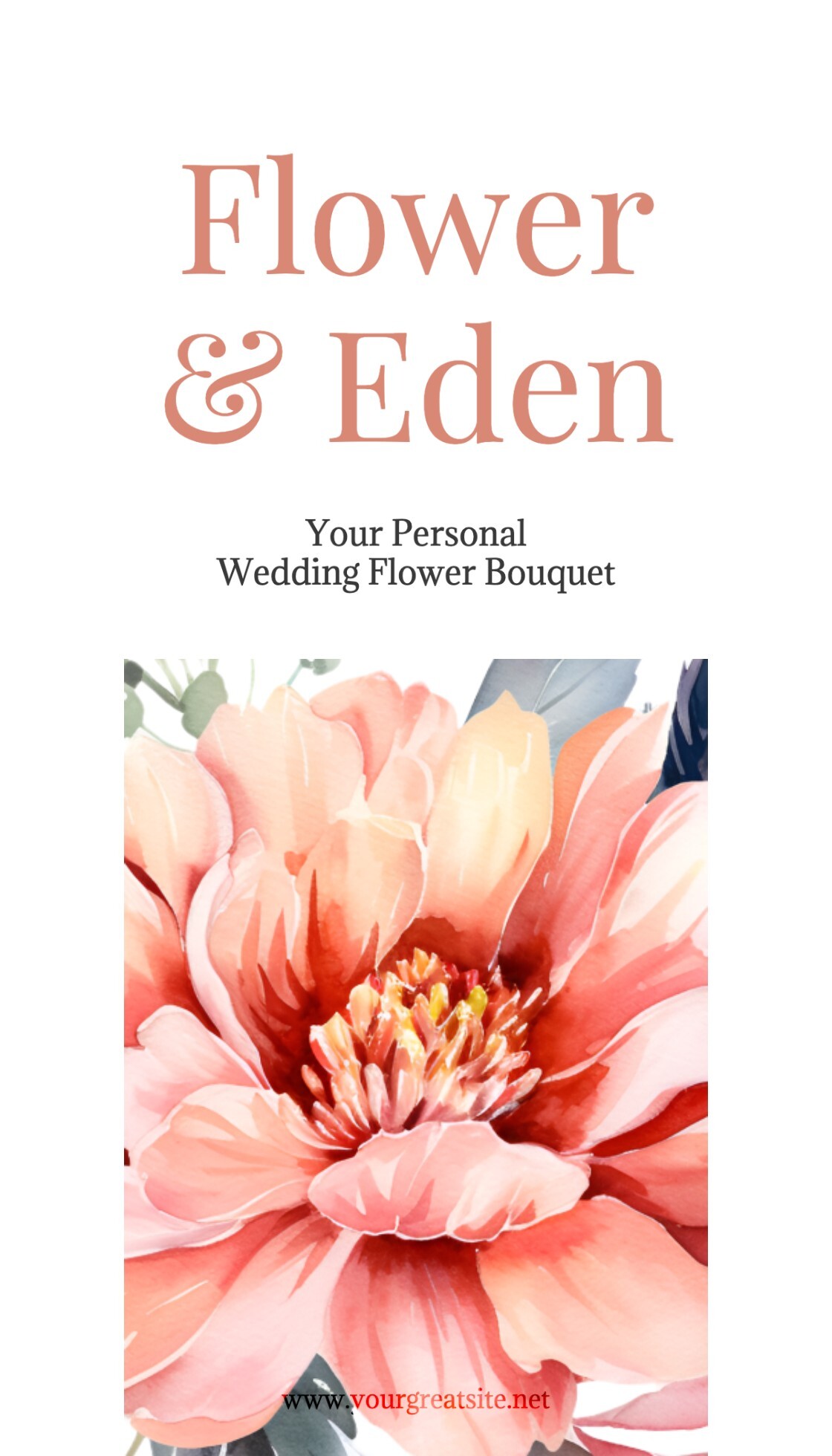 Wedding Flower Bouquet Business Card Template